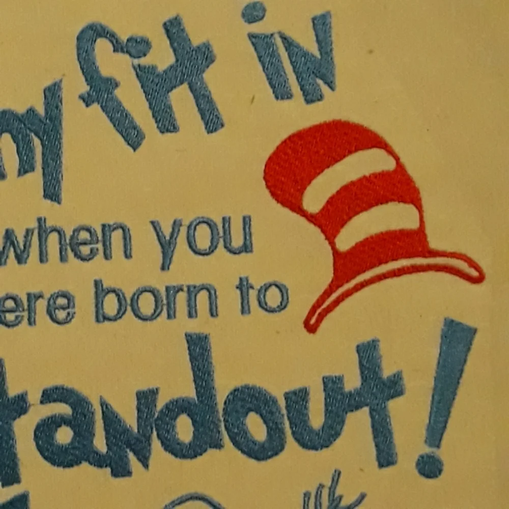 (New) Dr. Seuss Embroidered Eco Friendly Tote